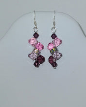 Load image into Gallery viewer, Purple crystal earrings