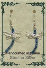 Load image into Gallery viewer, Sterling Silver Wire Dragonfly Earrings &amp; Necklace - Lively Accents