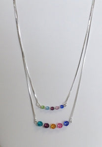 Mother's and or Family necklace with Swarovski crystals - Lively Accents