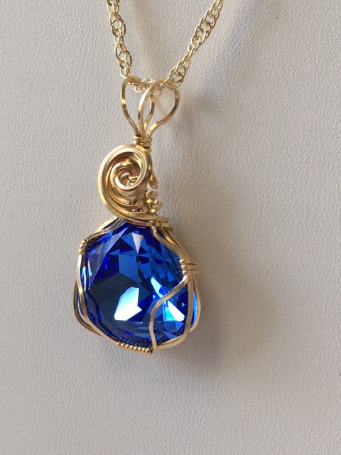 Sapphire online swarovski necklace