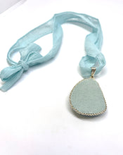 Load image into Gallery viewer, Larimar Bead Embroidered Pendant - Lively Accents