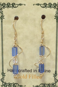 Gold Filled Wire Wrap Czech Glass Earrings - Lively Accents