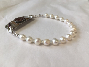 Medical Alert Pearl Interchangeable ID Replacement Bracelet - Lively Accents