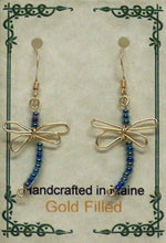 Load image into Gallery viewer, Gold Filled Wire Dragonfly Earrings - Lively Accents