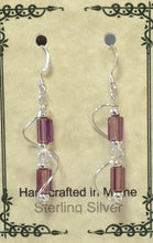 Load image into Gallery viewer, Sterling Silver Wire Wrap Czech Glass Earrings - Lively Accents