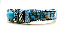 Load image into Gallery viewer, Turquoise South Western Themed Leather Bracelet