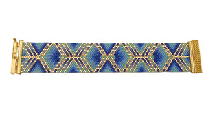 Aztec skies peyote bracelet - Lively Accents
