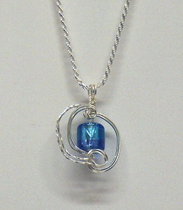 Two Tone Glass Foil Necklace - Lively Accents