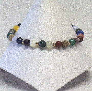 Multi Round Gemstone Bracelet - Lively Accents