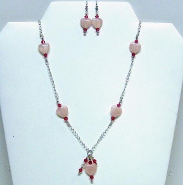 Rose Quartz Heart Set - Lively Accents