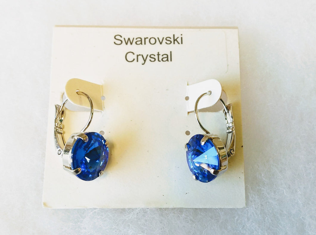 Swarovski Crystal Rivoli Prong Setting Leverbacks - Lively Accents