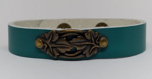 teal cuff bracelet