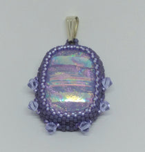 Load image into Gallery viewer, Lavender Dichroic glass pendant - Lively Accents