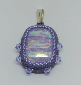 Lavender Dichroic glass pendant - Lively Accents