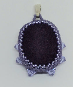 Lavender Dichroic glass pendant - Lively Accents