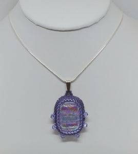 Lavender Dichroic glass pendant - Lively Accents