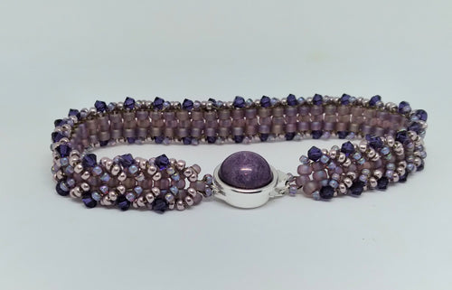 Purple woven bracelet
