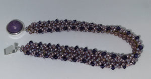 Purple woven bracelet