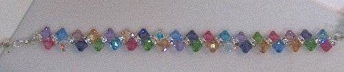 Rainbow Swarovski Crystal Bracelet - Lively Accents