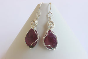 Maine Raspberry Tourmaline earrings - Lively Accents