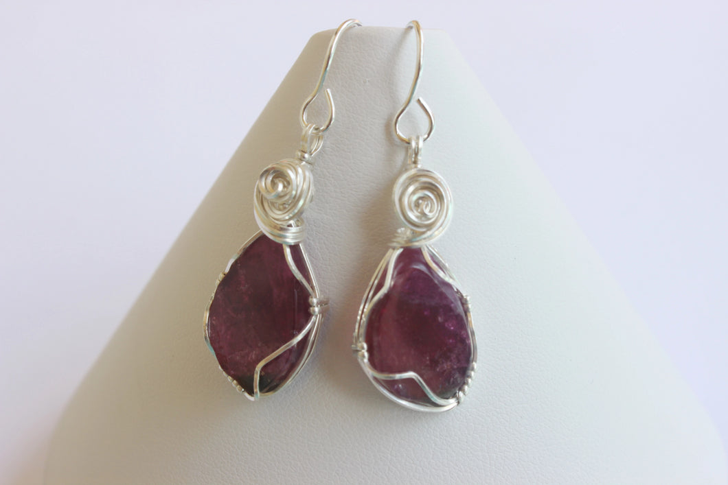 Maine Raspberry Tourmaline earrings - Lively Accents