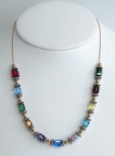 Swarovski Crystal Large Cube Necklace - Lively Accents