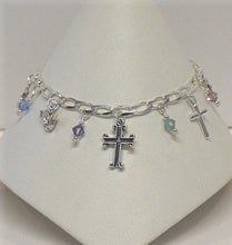 Load image into Gallery viewer, Sterling Silver Religious Charm Bracelet - Lively Accents