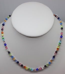 Multi Colored Fiber Optic Necklace - Lively Accents