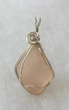 Load image into Gallery viewer, Peach Sea glass Wire Wrapped Pendant - Lively Accents