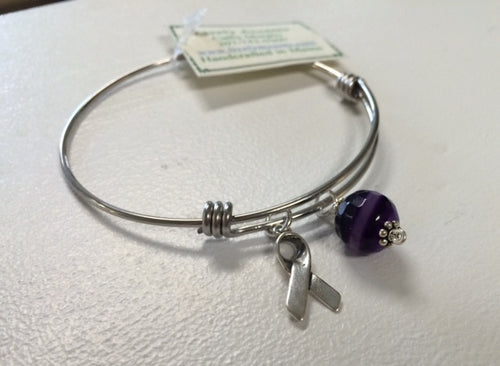 Cancer Awareness Bangle - Lively Accents