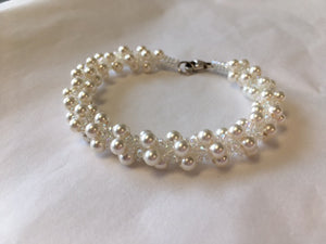 Spiral Bracelet with Swarovski Pearls - Lively Accents