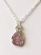 Load image into Gallery viewer, Maine Watermelon Tourmaline Pendant in Sterling Silver - Lively Accents
