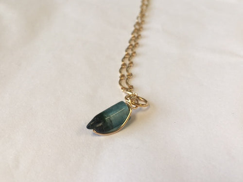 Petite Blue Maine Tourmaline Pendant - Lively Accents