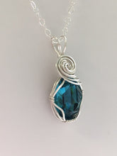 Load image into Gallery viewer, Swarovski Crystal Indigo Wire Wrapped Pendant - Lively Accents