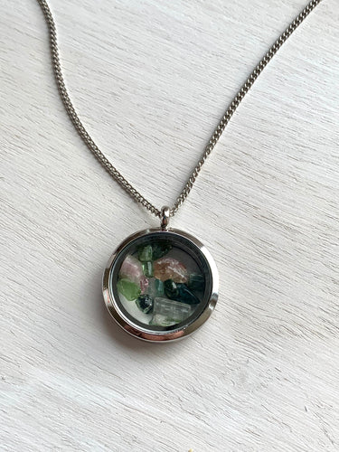 Maine Tourmaline Locket Necklace - Lively Accents