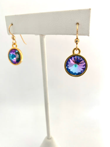 Swarovski Crystal Rivoli Gold Dangle - Lively Accents