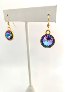 Swarovski Crystal Rivoli Gold Dangle - Lively Accents