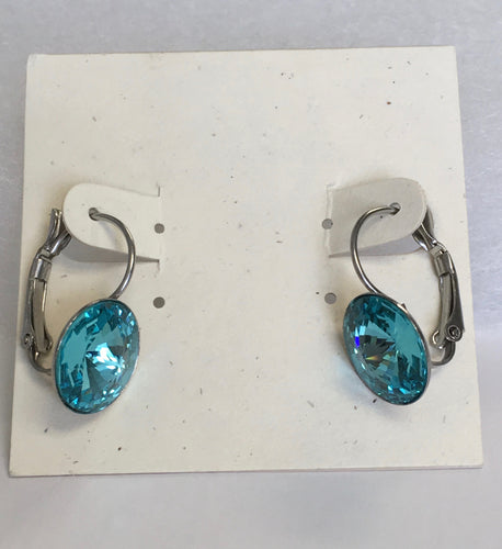 Swarovski Crystal Rivoli Leverback Earrings - Lively Accents