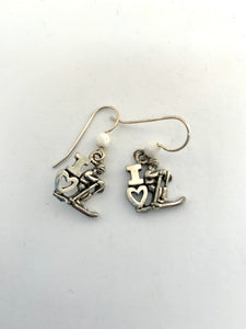 I love Skiing Earrings - Lively Accents