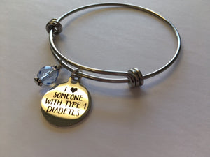 Type 1 Diabetic Support and Awareness Bangle - Lively Accents