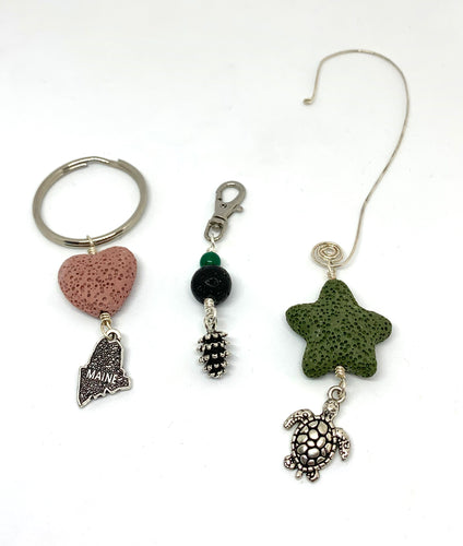 Diffuser ornament/aromatherapy air freshener, key rings, purse charms - Lively Accents