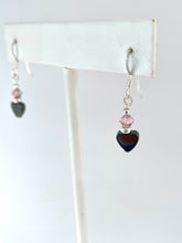 Load image into Gallery viewer, Dainty Hematite Heart Earrings - Lively Accents