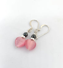 Load image into Gallery viewer, Black and Pink Heart Earrings - Lively Accents
