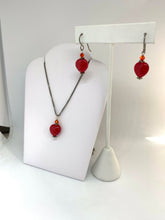 Load image into Gallery viewer, Red Jade and Swarovski Crystal Set - Lively Accents