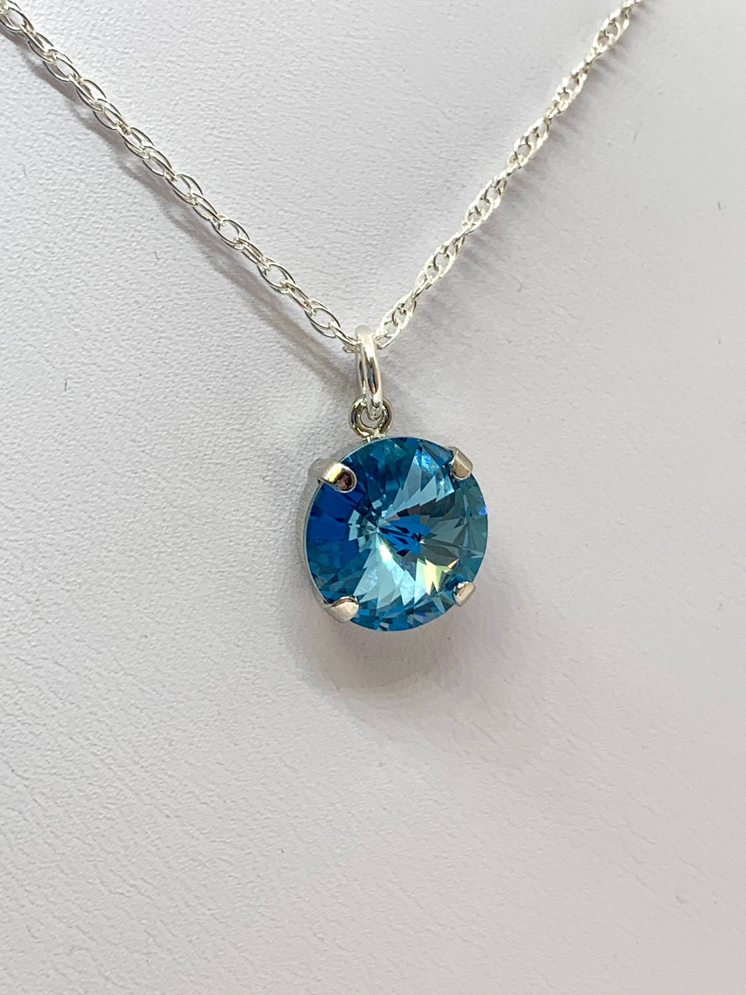 Swarovski aquamarine necklace sale