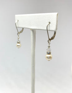 Birthstone and Pearl Leverback Earrings - Lively Accents