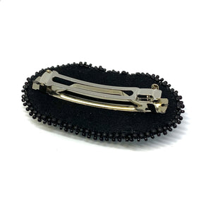 Paua Shell Bead Embroidered Barrette - Lively Accents