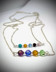 Mother's Family Necklace with Swarovski Birthstones - Lively Accents