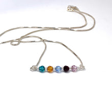 Load image into Gallery viewer, Mother&#39;s Family Necklace with Swarovski Birthstones - Lively Accents