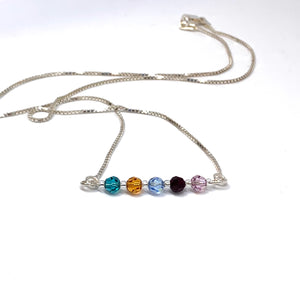 Mother's Family Necklace with Swarovski Birthstones - Lively Accents